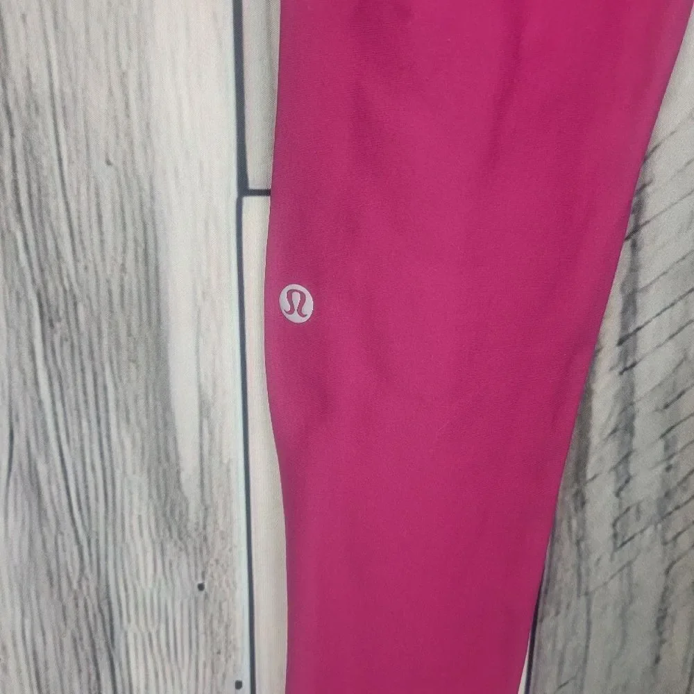 Lululemon Base Pace High-rise Running Leggings Bright Pink Size 4